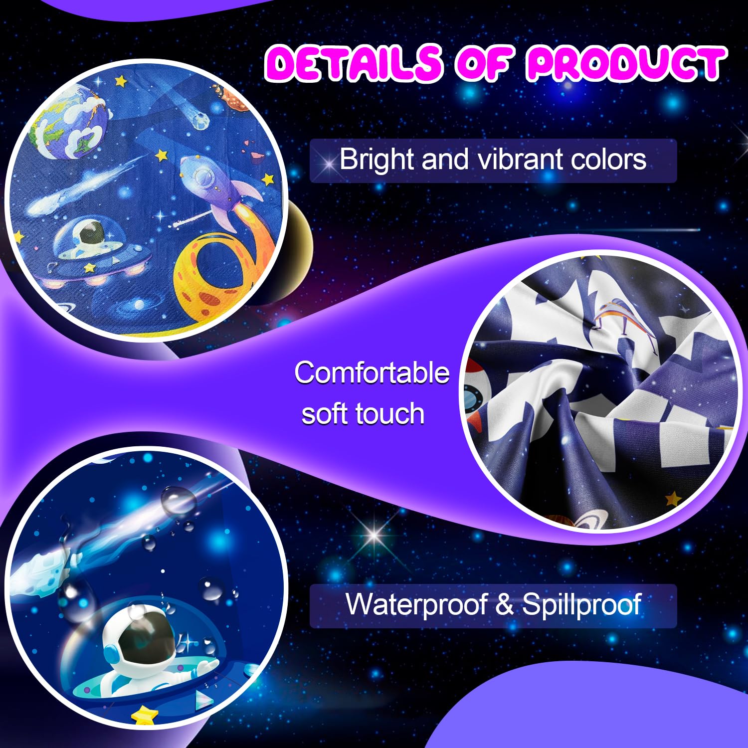Decorazione Astronauta Festa 88 Pcs Stoviglie Compleanno - Palloncini Astronauta Spazio Compleanno Sfondo Piatti etc. Decorazioni per Feste a Tema Esterno