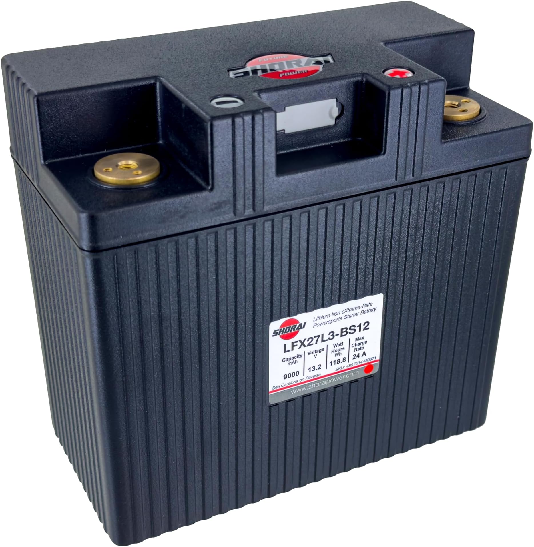 LFX Lithium-iron Battery w/BMS, LFX27L3-BS12, 9.0Ah 13.2V,118.8 WHr, "L" Type, Case 3