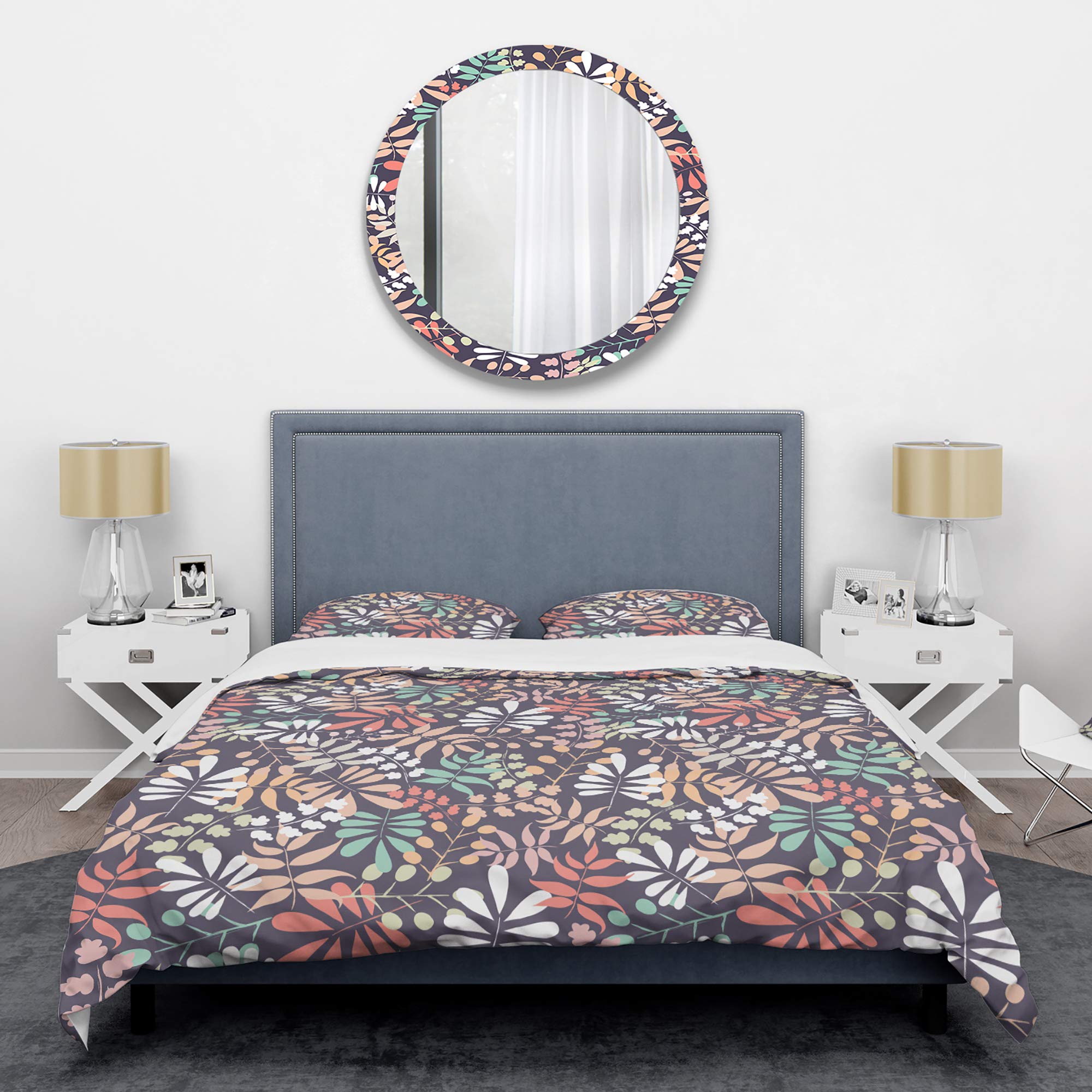 Parure de lit retro botanical pattern II design chic haut de gamme