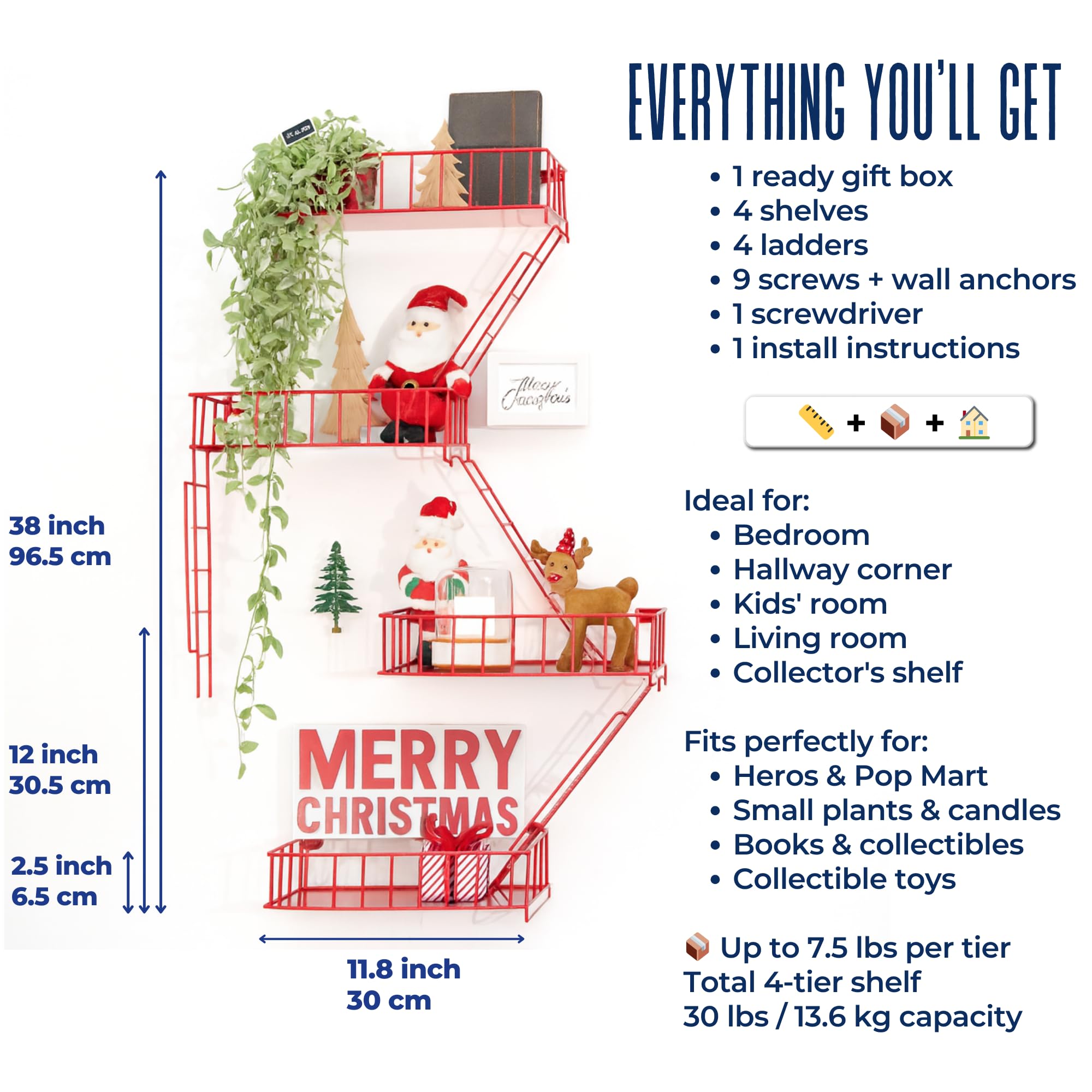 Miniature Fire Escape Ladders Set Of 2 - Retro Metal Shelf Decor For Dollhouse & Action Figures