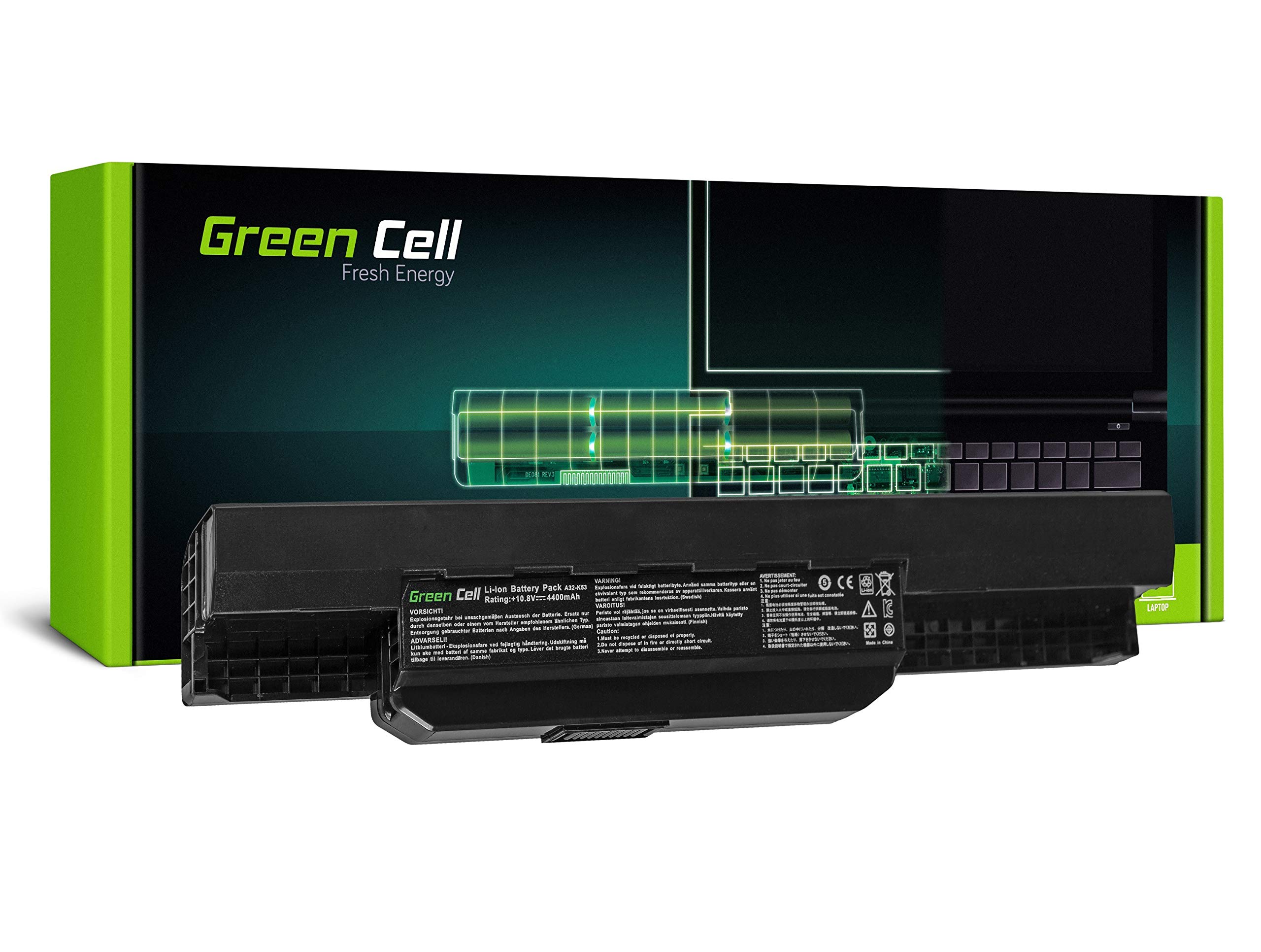 Green Cell AS04 Laptop Battery 11.1V 4400mAh for Asus Eco-Friendly...