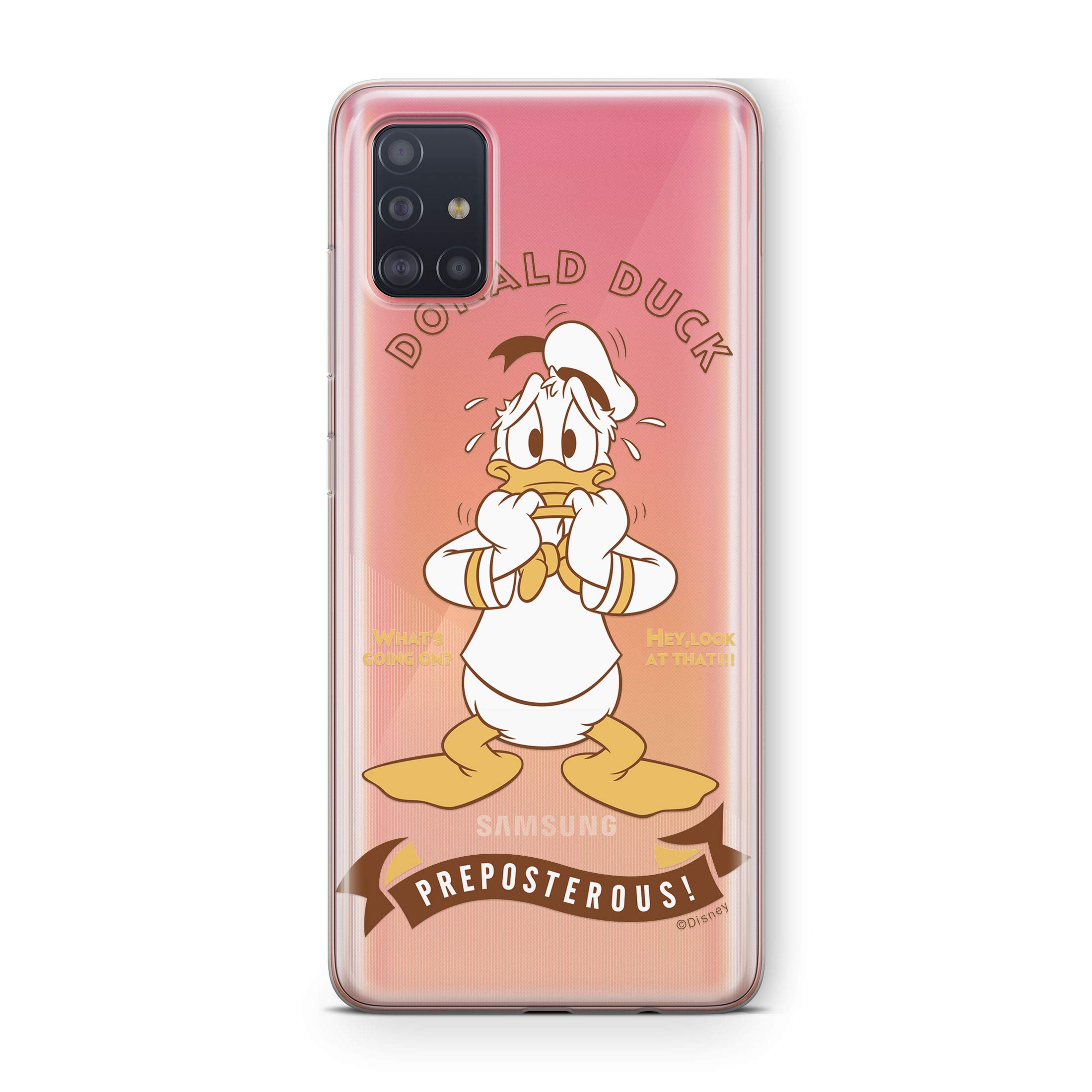 ERT GROUP mobile phone case for Samsung A51 original and officially Licensed Disney pattern Donald 004 optimally adapted to the shape of the mobile phone, partially transparent