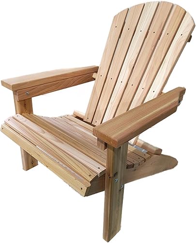 Silla Adirondack tradicional de cedro natural de 2 pies, diseño Amish