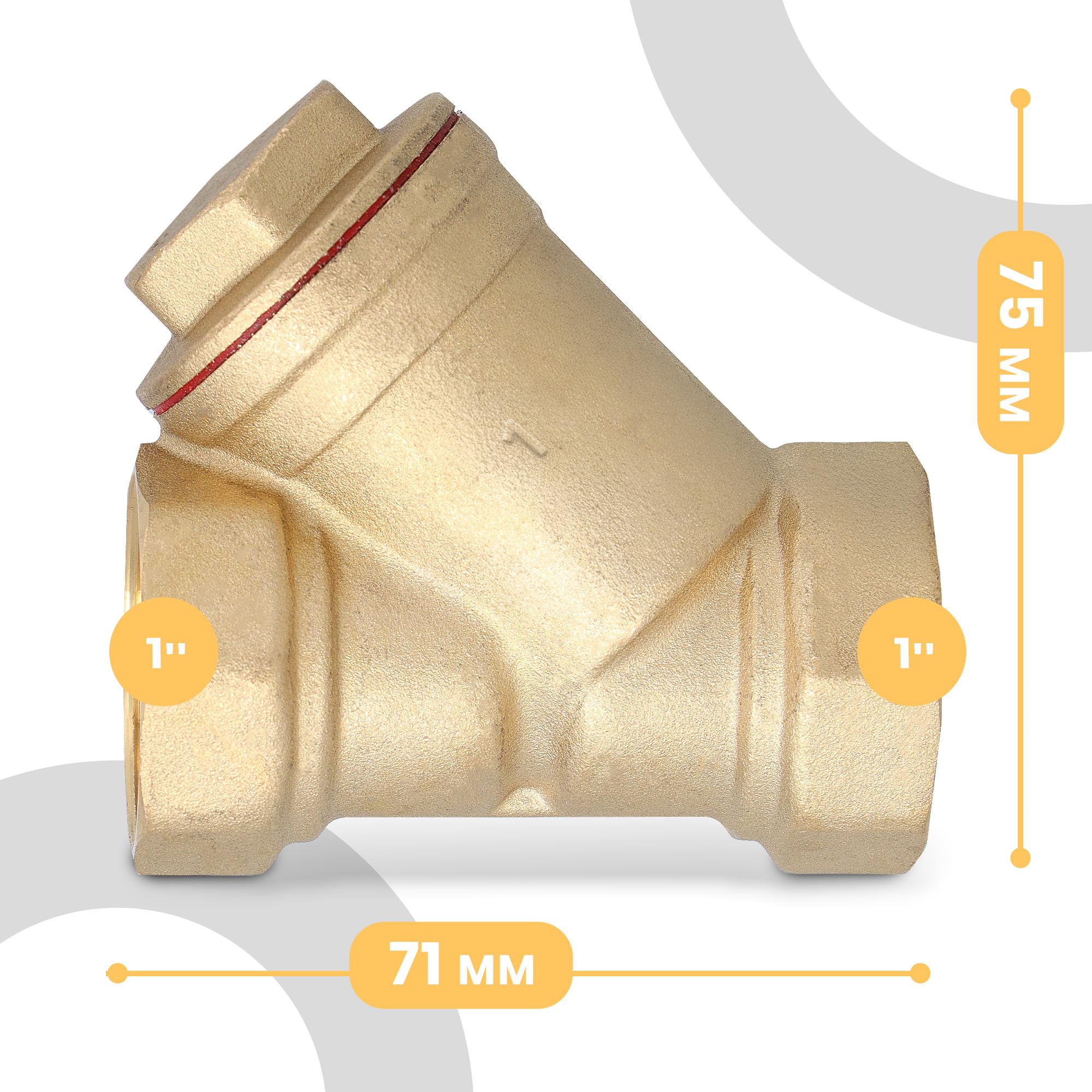 Instalguru Filtro Acqua A Y In Ottone Con Filetto Femmina 1 Pollice Filtro Per Sedimenti Per Condotte Impianti Idraulici Sistemi Riscaldamento Trattamento Acqua E Componenti Sanitari