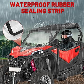 StarknightMT Vented Zforce Front Windshield Compatible with 2023-2026 Cfmoto Zforce 950 Sport & 4/950 Trail/ 800 Trail G2 Scratch Proof Heavy Duty PC Clear (Do Not Fit HO EX Models)
