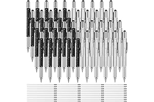 6-in-1 Ballpoint Pen Multi-Tool with 40 Ink Refills