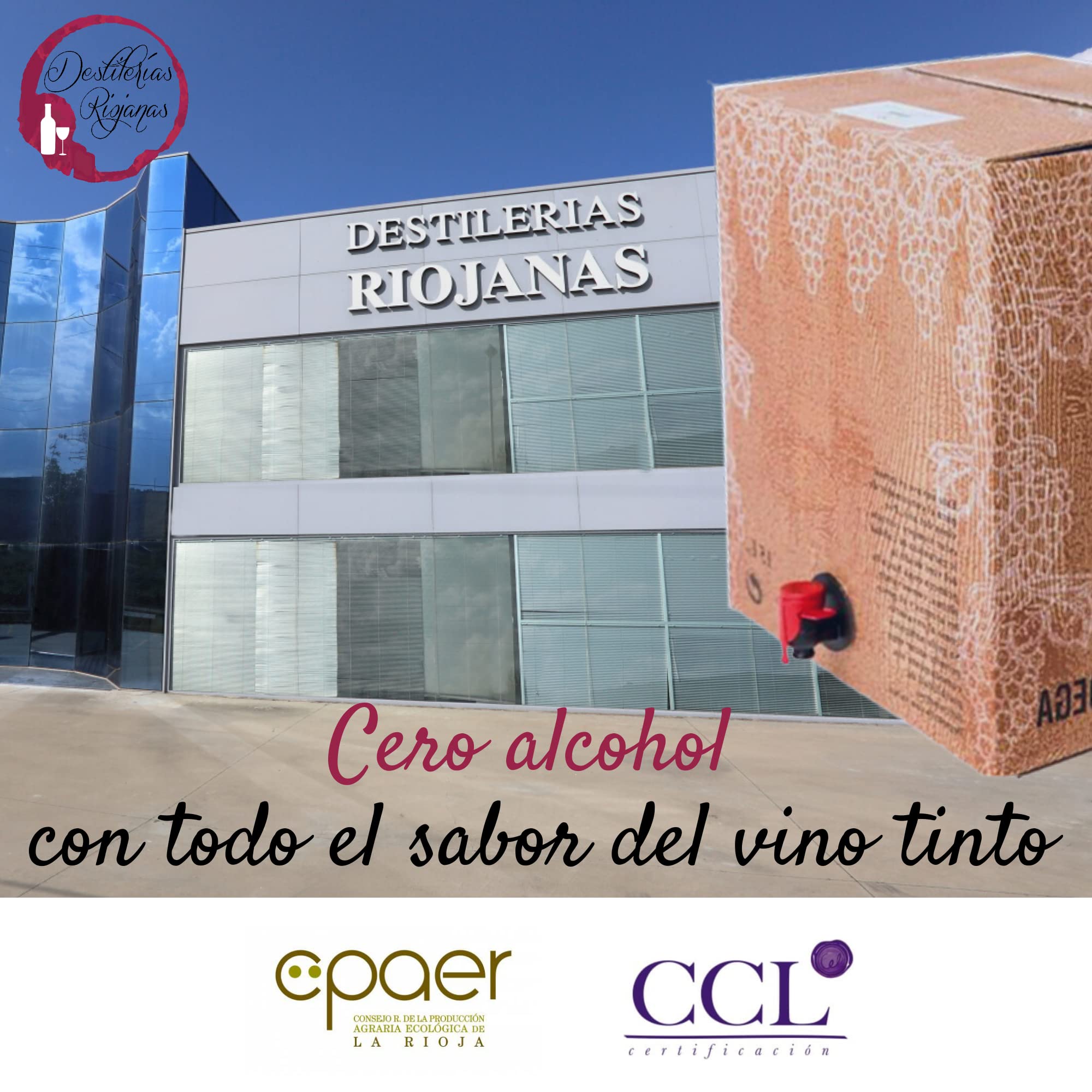 Vino Sin Alcohol Tinto 10L - Bag In Box Vino Tinto. Vino Sin Alcohol 0,0 Vino Desalcoholizado, Saludable, con Antioxidantes y Todo el Sabor a Vino