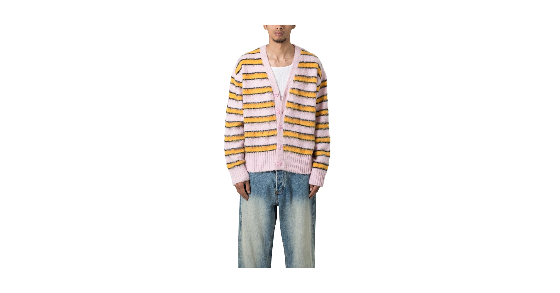 トップス minus(-) 24aw Mohair Cardigan SAINT Mxxxxxx Mohair Cardigan in Black | SVD USA