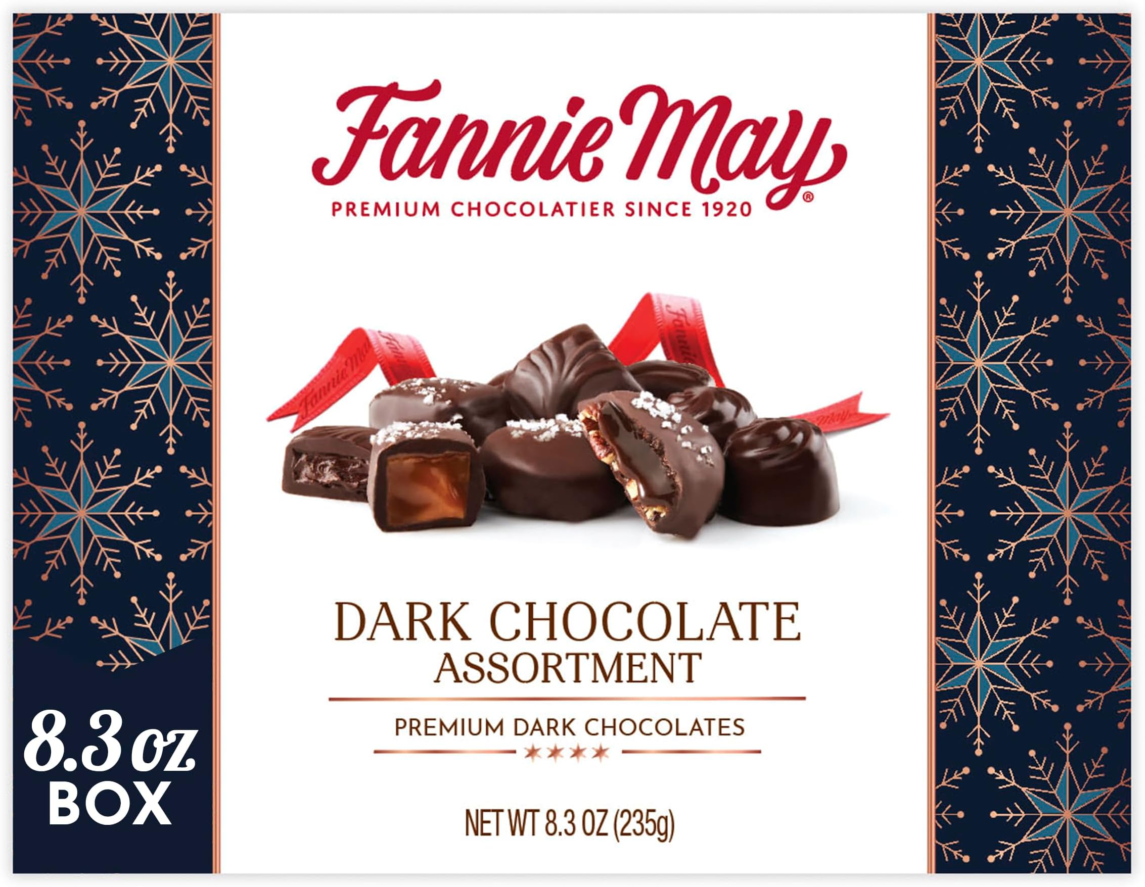 Fannie May, Premium Assorted Dark Chocolate, Holiday Gift