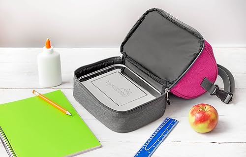 Miniatura 4 de LunchBots - Bolsa de almuerzo con aislamiento doble  dos secciones para todos los contenedores de almuerzo  Se adapta a Uno, Dúo, Trío, Quad,