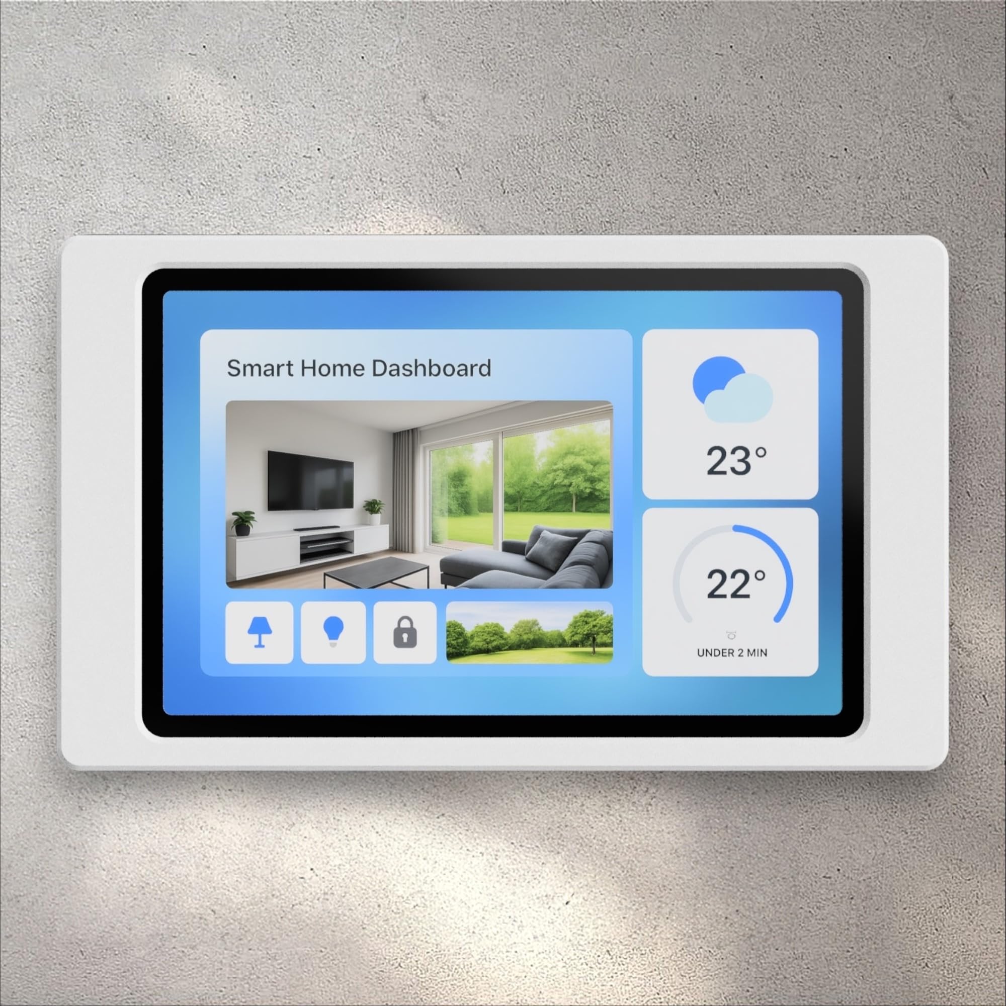 Supporto Tablet da Parete per iPad 10 & 11 Generation (10,9/11 Pollici) - Cornice Fissa Ultra Piatta Bianco
