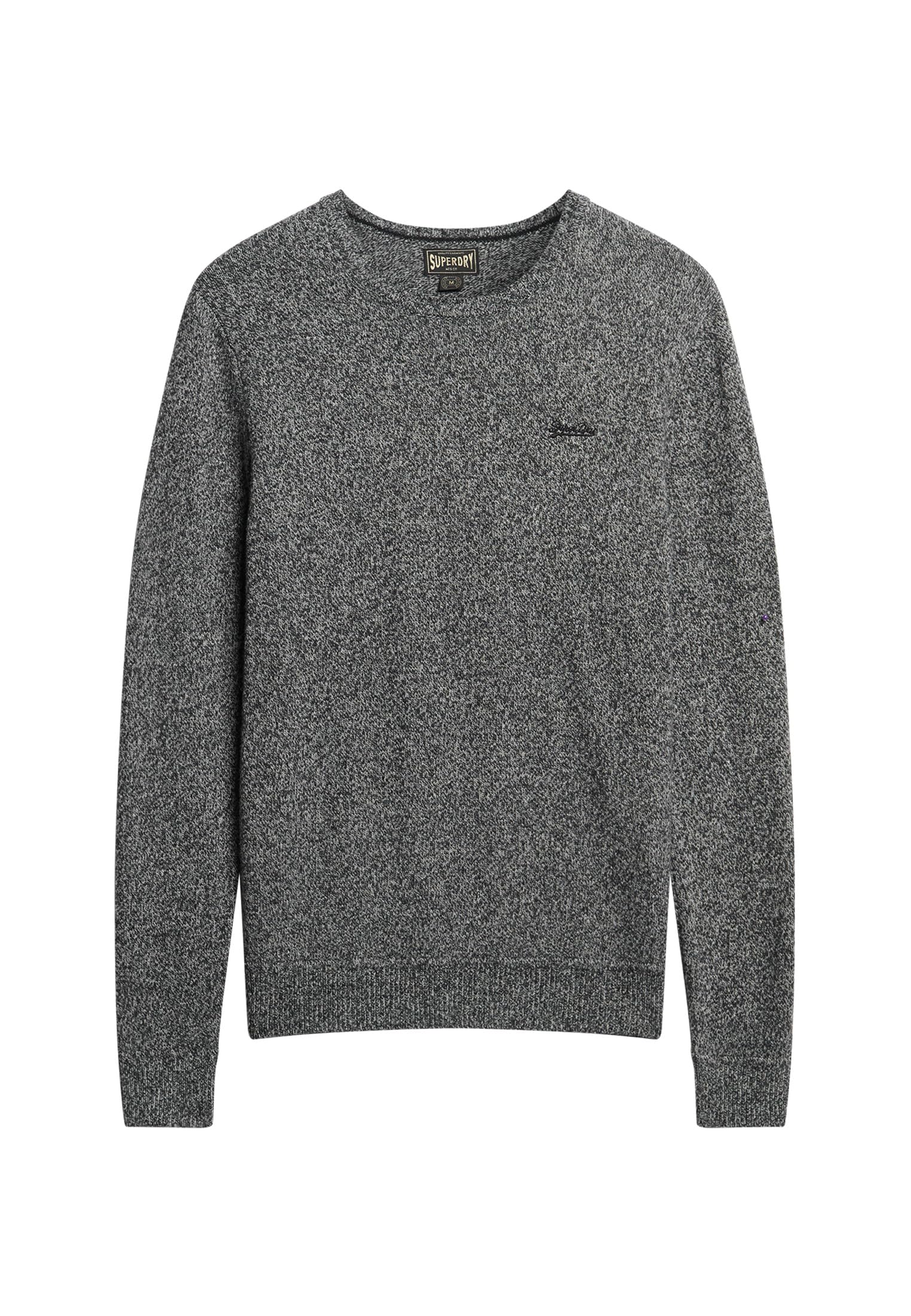 Superdry Men's Gris Crew-Neck Sweater Essential