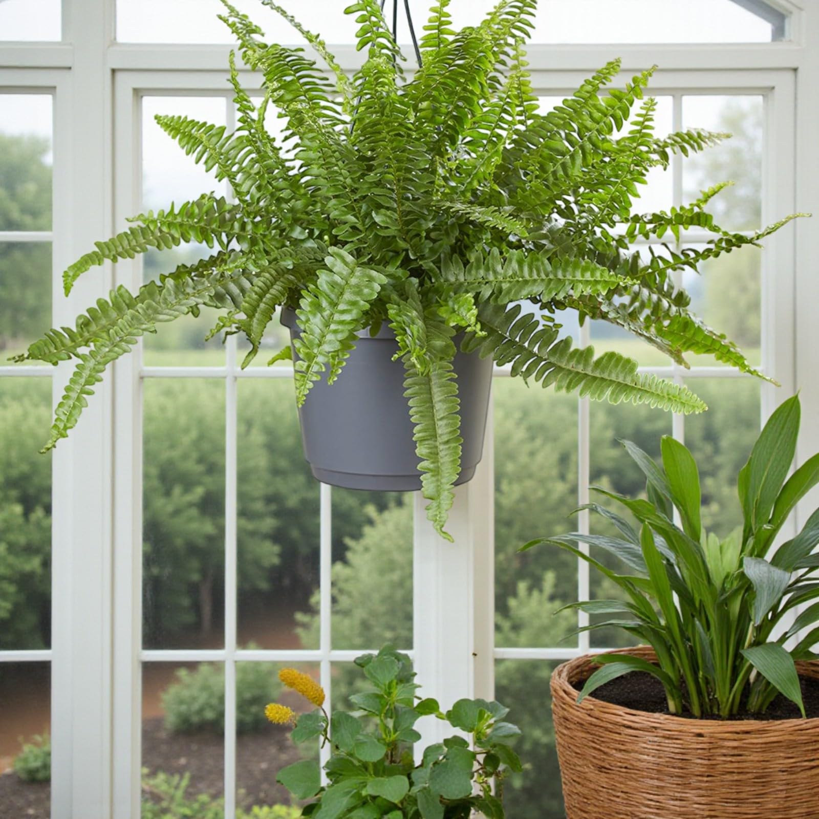 Carbeth Plants Boston Fern Green Lady In 17Cm Hanging PotAir Purifying Indoor Houseplant from B&Q