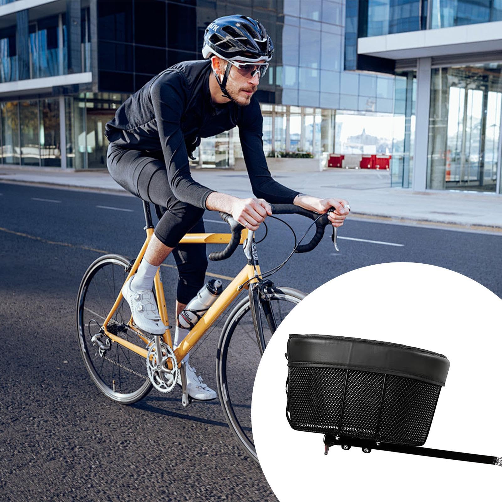 Cesta de Bicicleta para Perros de 6 kg, 34 × 28 × 18 cm, para el portaequipajes – con Marco de Metal Estable, Acolchado Suave, Cesta extraíble, Impermeable, Cesta para Manillar para Perros