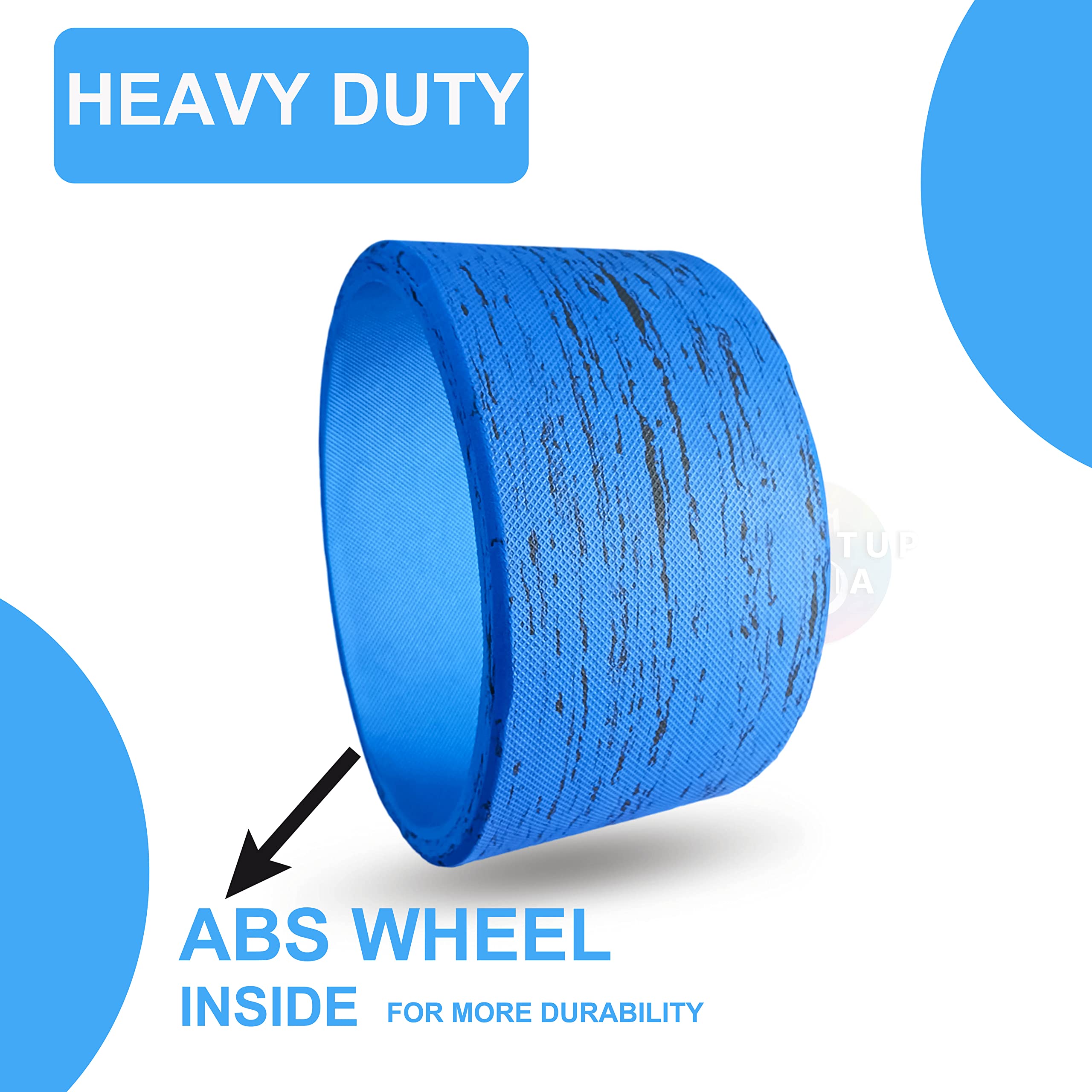 Streetup India® Yoga Wheel Roller for Unisex With High Density Strong Foam Sweat Resistant & Eco-Friendly Blue 3