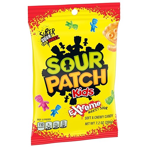Miniatura 12 de SOUR PATCH KIDS Extreme Sour Soft & Chewy Candy, caramelos a granel, bolsas de 12 - 7.2 onzas