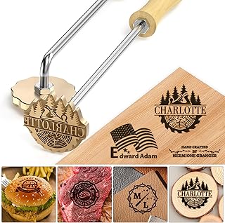 Personalized Branding Iron for Wood, Custom Logo Food Leather Burning Stamp, Personalized Handcrafted Branding Iron Woodworking Tools Gifts for Christmas Woodworkers