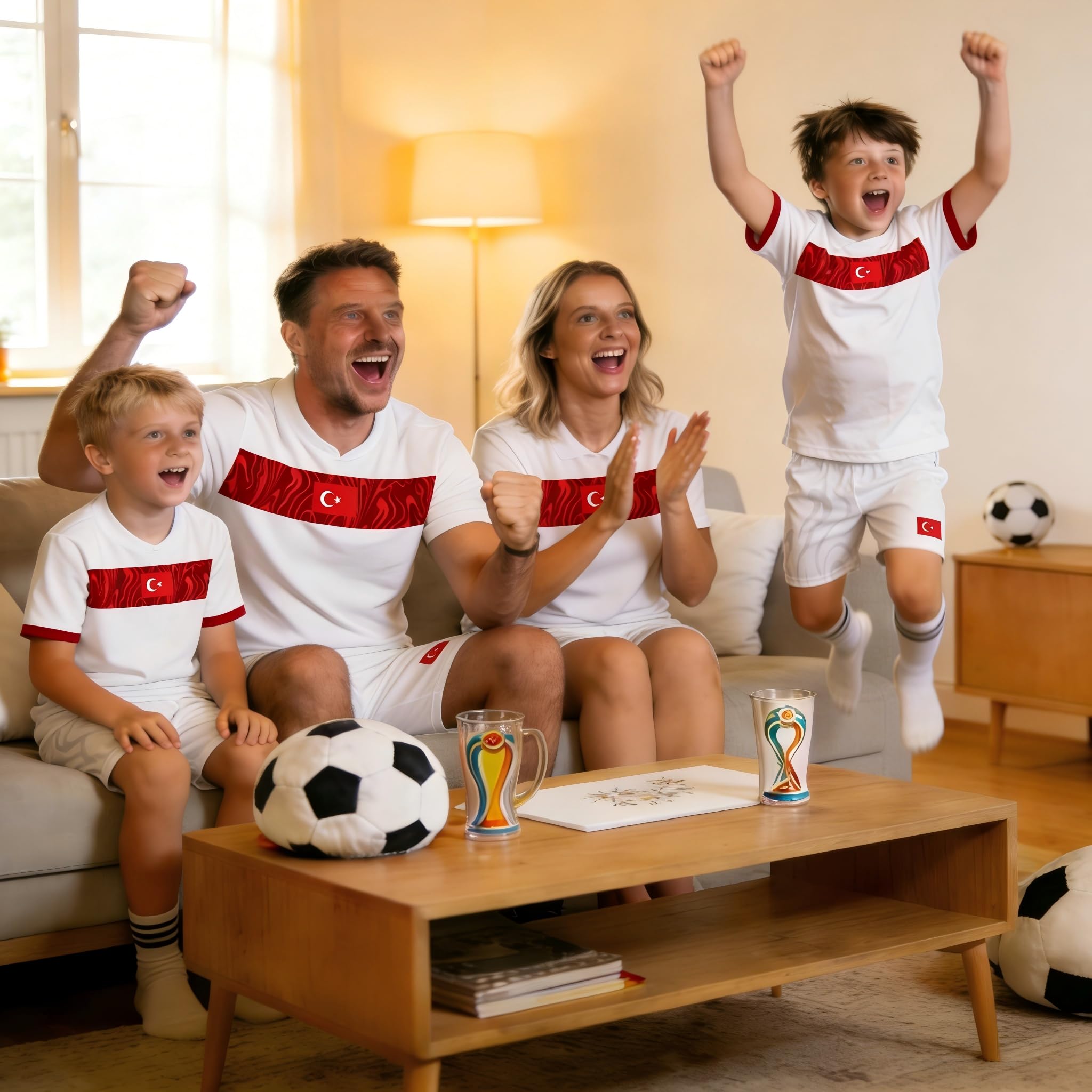 Personalisiert Trikot Kinder, WM 2026 Fußball T Shirt mit Eigenem Namen Nummer Logo,Einzigartiges WM-Design Geschenk für Kinder Jungen Damen,Atmungsaktiver - 3