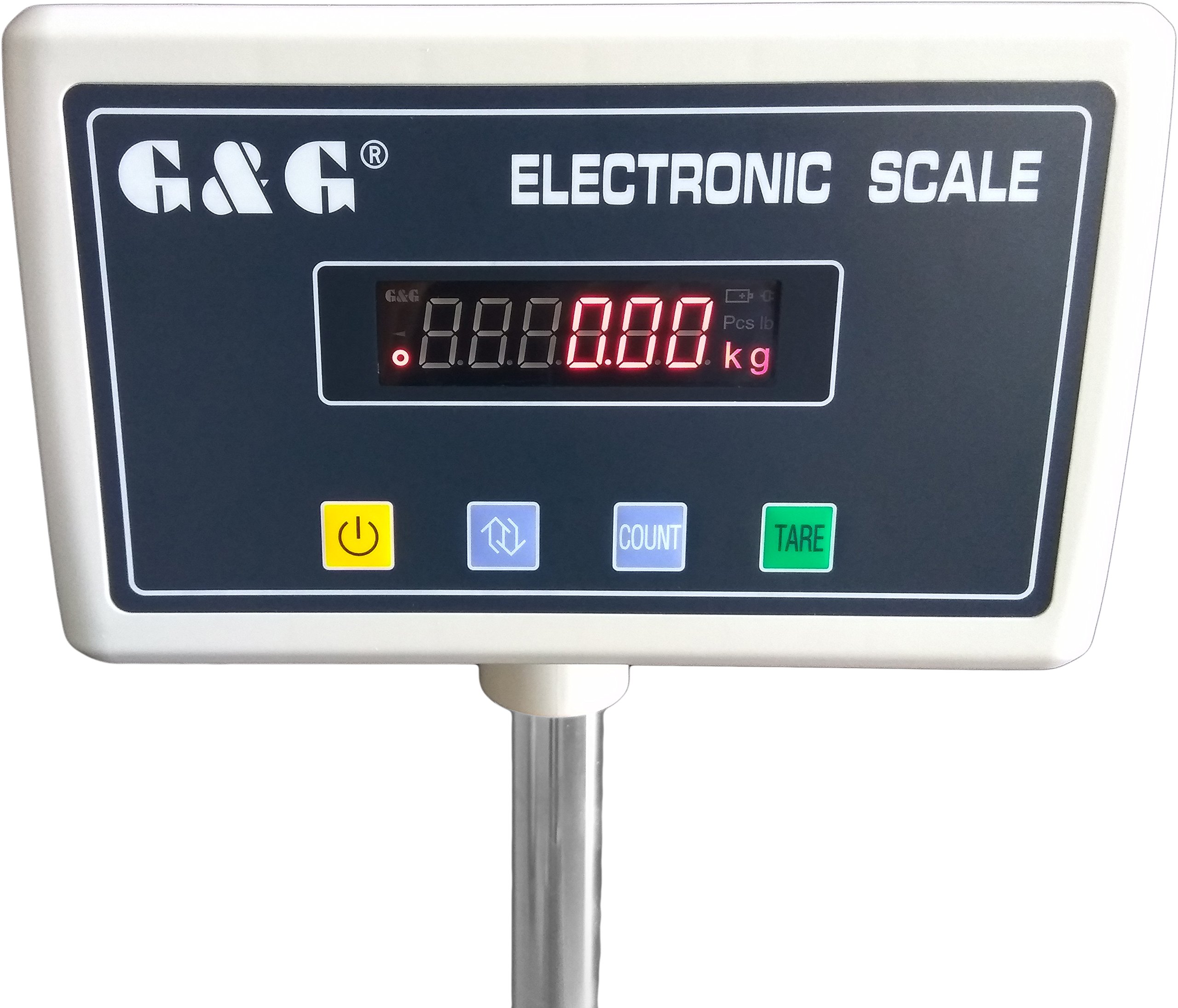 G&G TC-KSB Wasserdichte Plattformwaage, 150kg/0,05kg, 40 * 50 cm Edelstahlplattform, Akku + Netzteil, Industriewaage, Fischwaage, Plattformwaage, Fleischwaage, Paketwaage