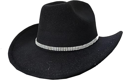 Miniatura 6 de Sombrero vintage de vaquero occidental para hombre, sombrero de vaquera de fieltro Fedora Gus, sombrero para mujer, ML