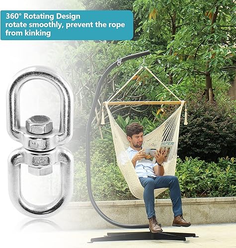 Miniatura 21 de Columpio giratorio de acero inoxidable M12 304 de alta resistencia, dispositivo giratorio de 360 grados, accesorio para colgar para columpio