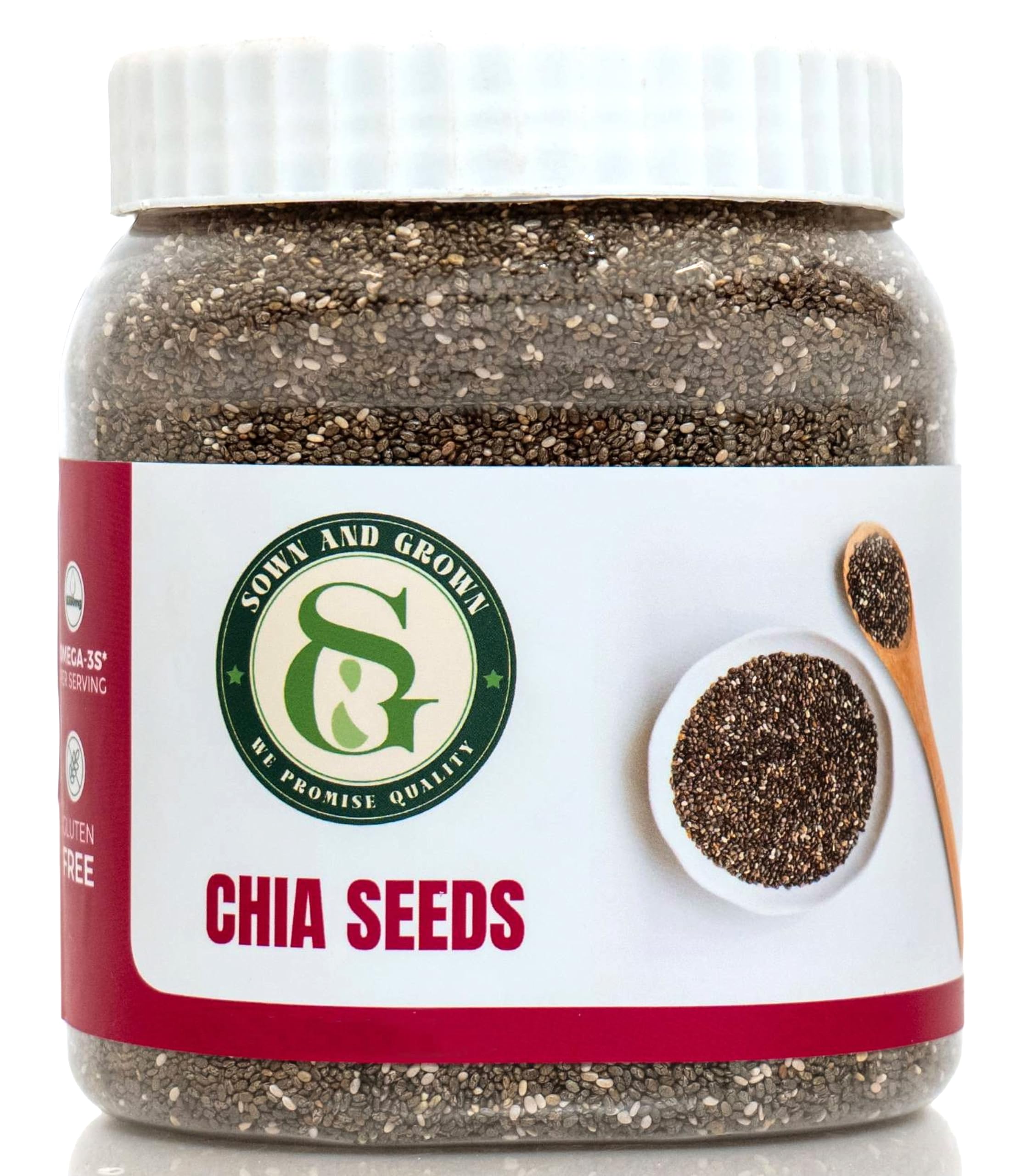 Sown-and-Grown Chia Seeds 250g - 100% Clean Chia Seeds for Eating | Seeds for Weight Management | Rich in Calcium, Protein & Fiber, Omega 3 and Antioxidant | Healthy Snacks (B0D965JB6L) Amazon Price History, Amazon Price Tracker