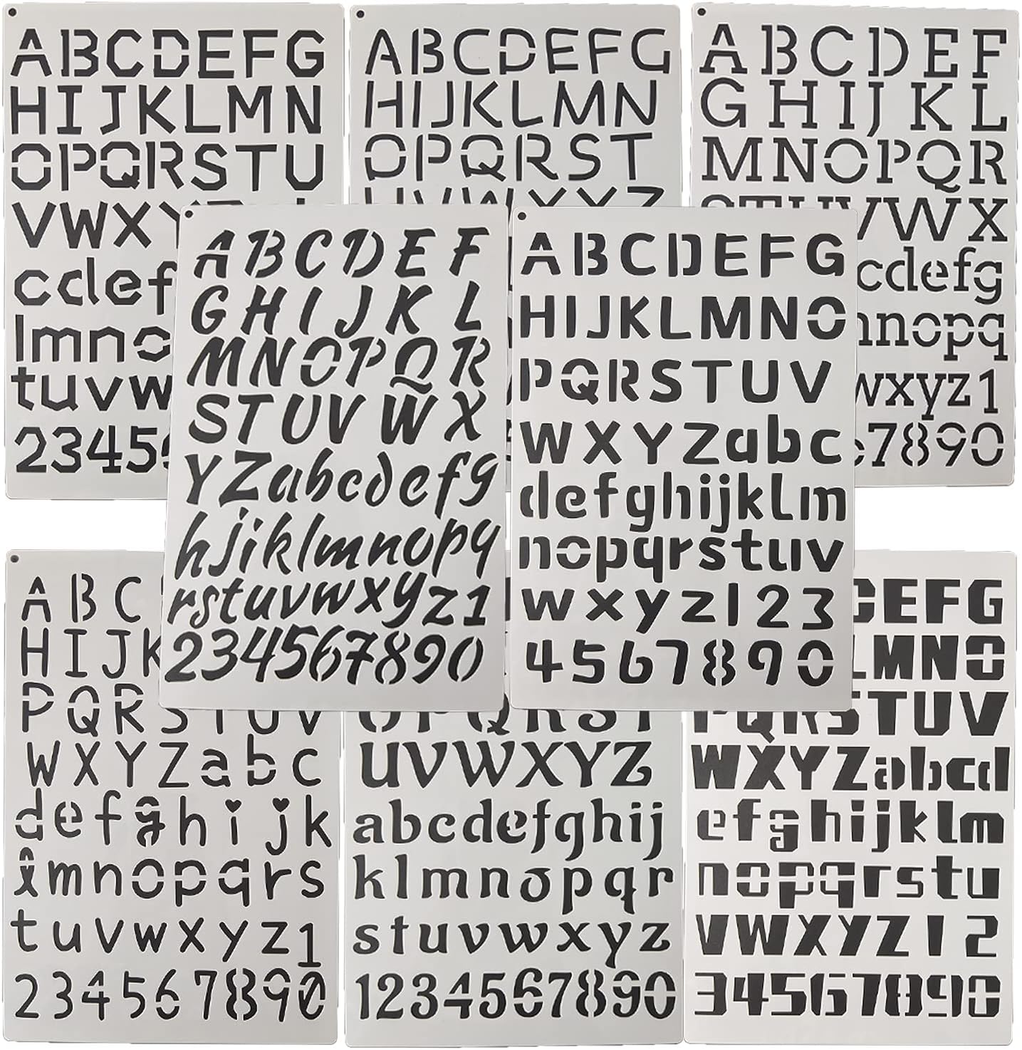 Buchstaben Schablonen Set 36-teilig - 15cm Große Alphabet Schablonen