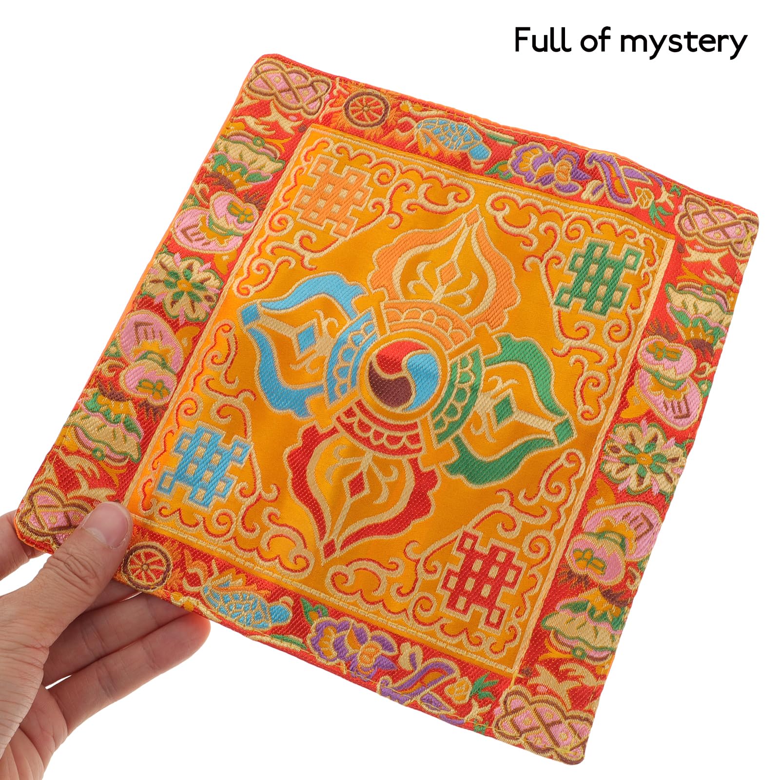 DIYEAH 8.7 Inch Brocade Embroidery Buddhist Altar Cloth Wrapping Cloth for Temple Rituals and Home Decoration - Image 4