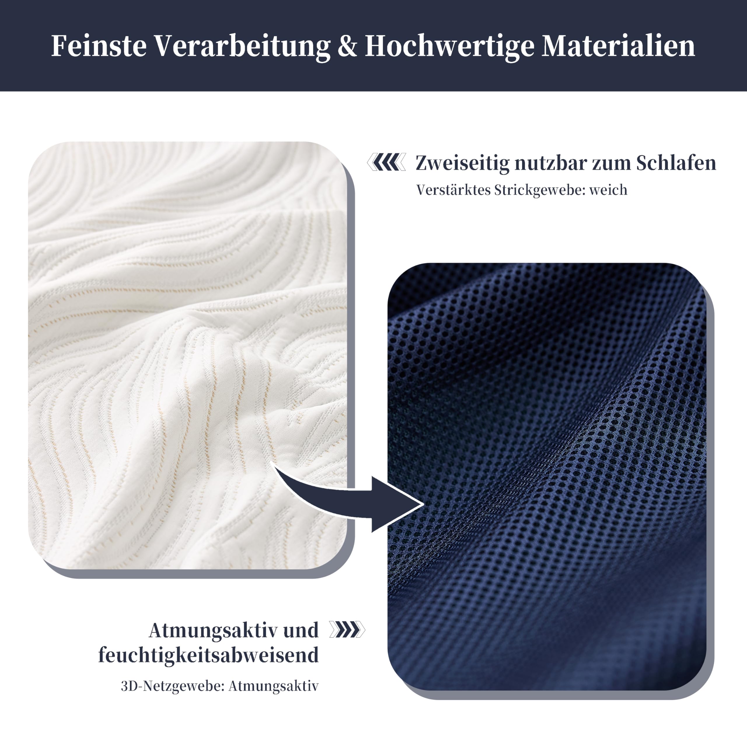 Topper memory H4 meilleur prix, anti-cernes avec tissu hypoallergénique