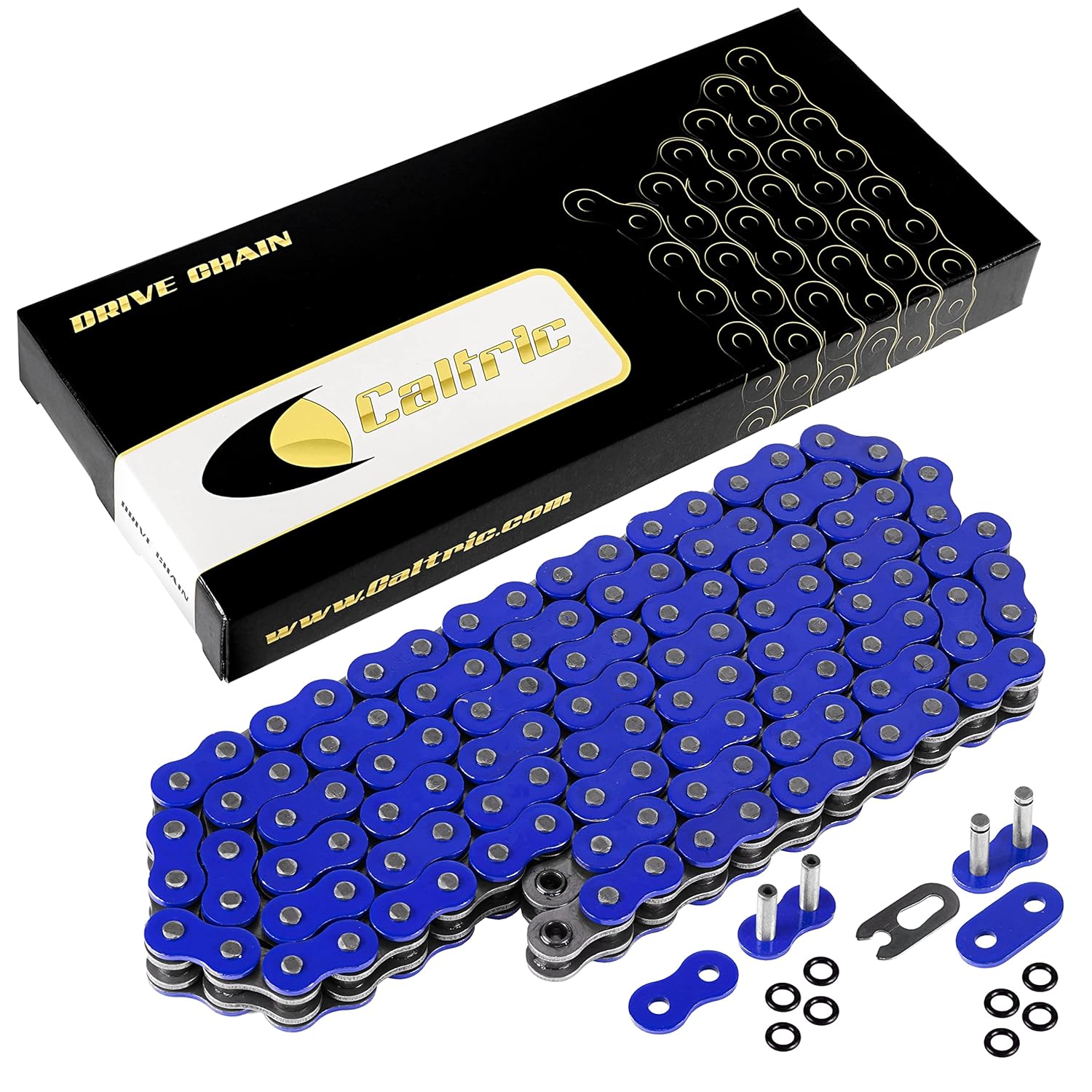 Caltric O-Ring Blue Drive Chain Compatible with Polaris Magnum 425L 2X4 4X4 1995 1996 1997 1998 / Scrambler 250 1985-1986 / Big Boss 500L 6x6 2000 / Xplorer 250 4X4 2002
