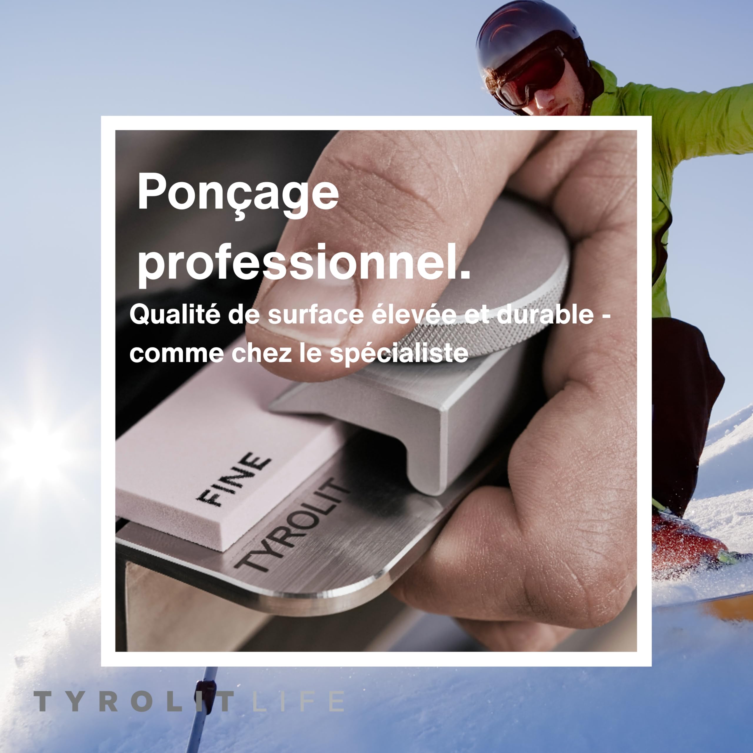 Tyrolit Life Lime à Bords Ski et Snowboard Lot de 3 Céramique Affûtage