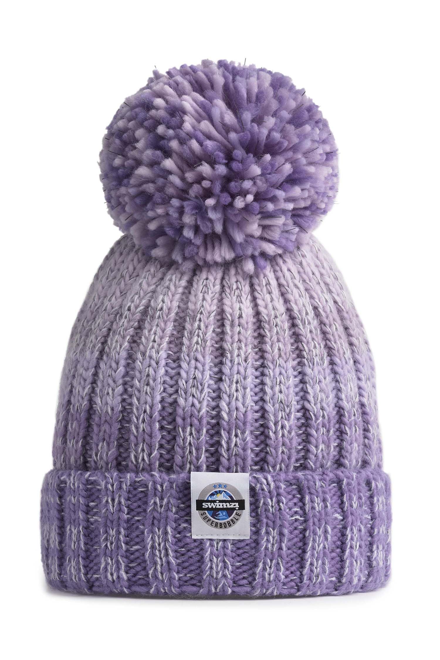 Super Bobble Women's Lavender Superbobble Gradient Rib Reflective Beanie