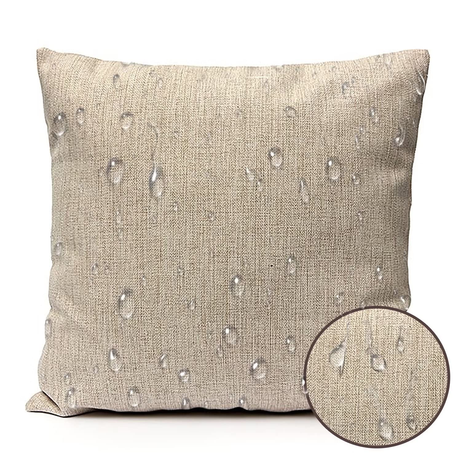 Federe Cuscini Esterni Impermeabili Qahing - 40.6x40.6cm, Confezione Da 4, Arancione, Per Giardino E Balcone - Foto 5