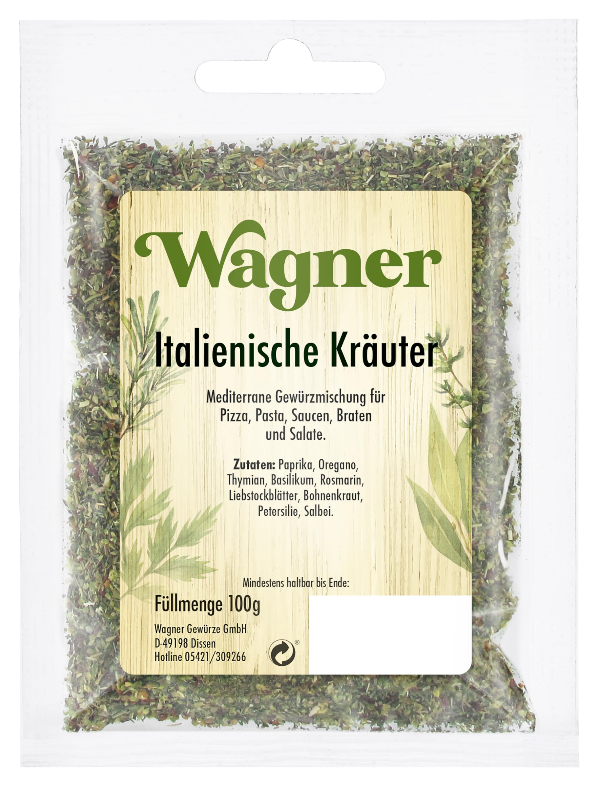 Wagner Gewürze Green Forest - Italienische Würzkräuter | 100 g im Beutel