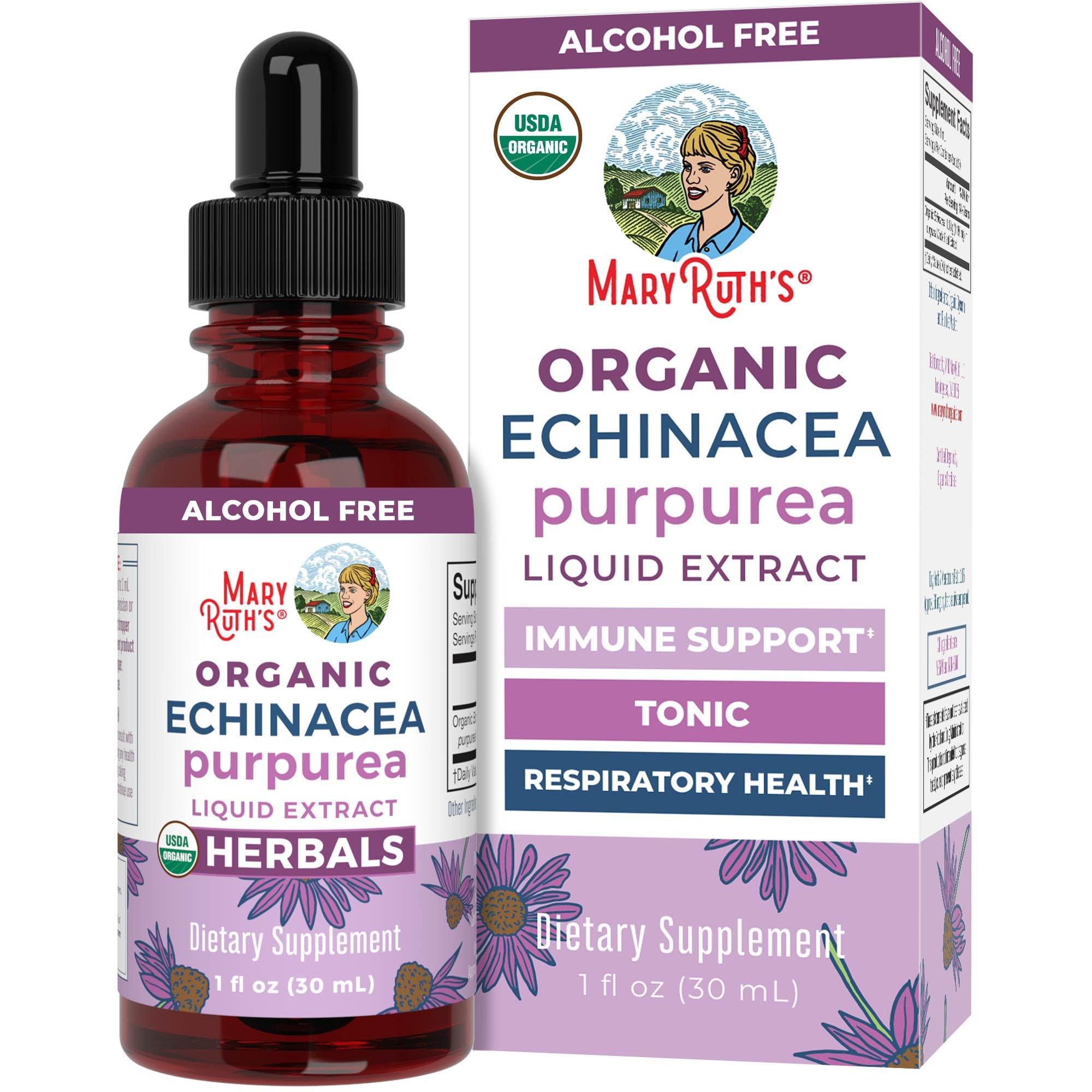 Echinacea Purpurea Liquid Drops | USDA | Purple Pitcher Plant Extract | Echinacea Purpurea Extract | Herbal Supplements | Vegan | Non-GMO | Gluten Free | 1 Fl Oz