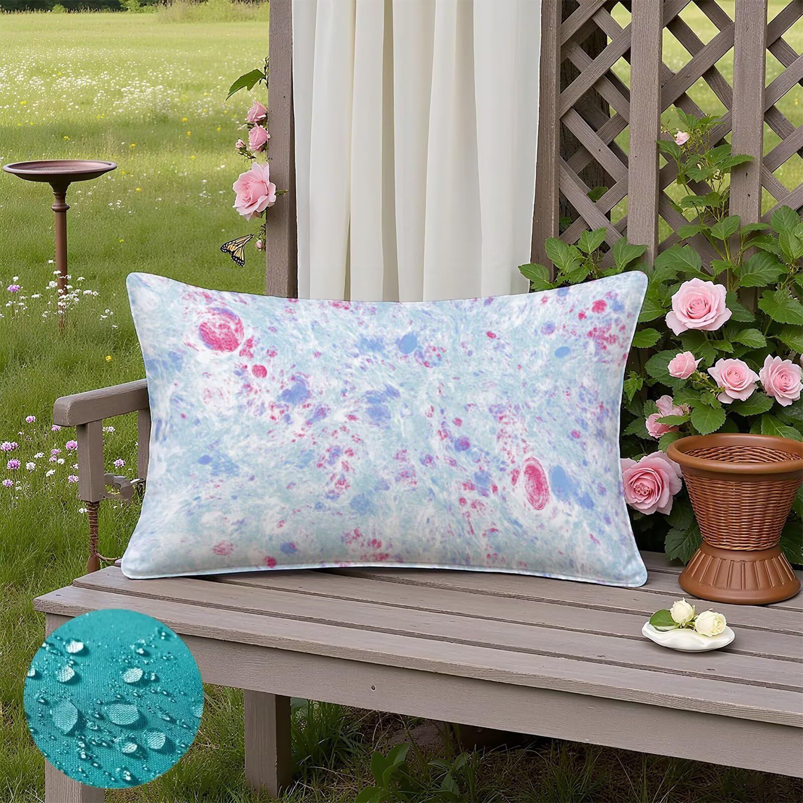 Abstrakcyjna poszewka na poduszkę 70 x 90 cm, aksamitna, do użytku na zewnątrz, wodoszczelna poszewka na poduszkę w stylu retro, z zamkiem błyskawicznym z mikrofibry, modna, puszysta, miękka