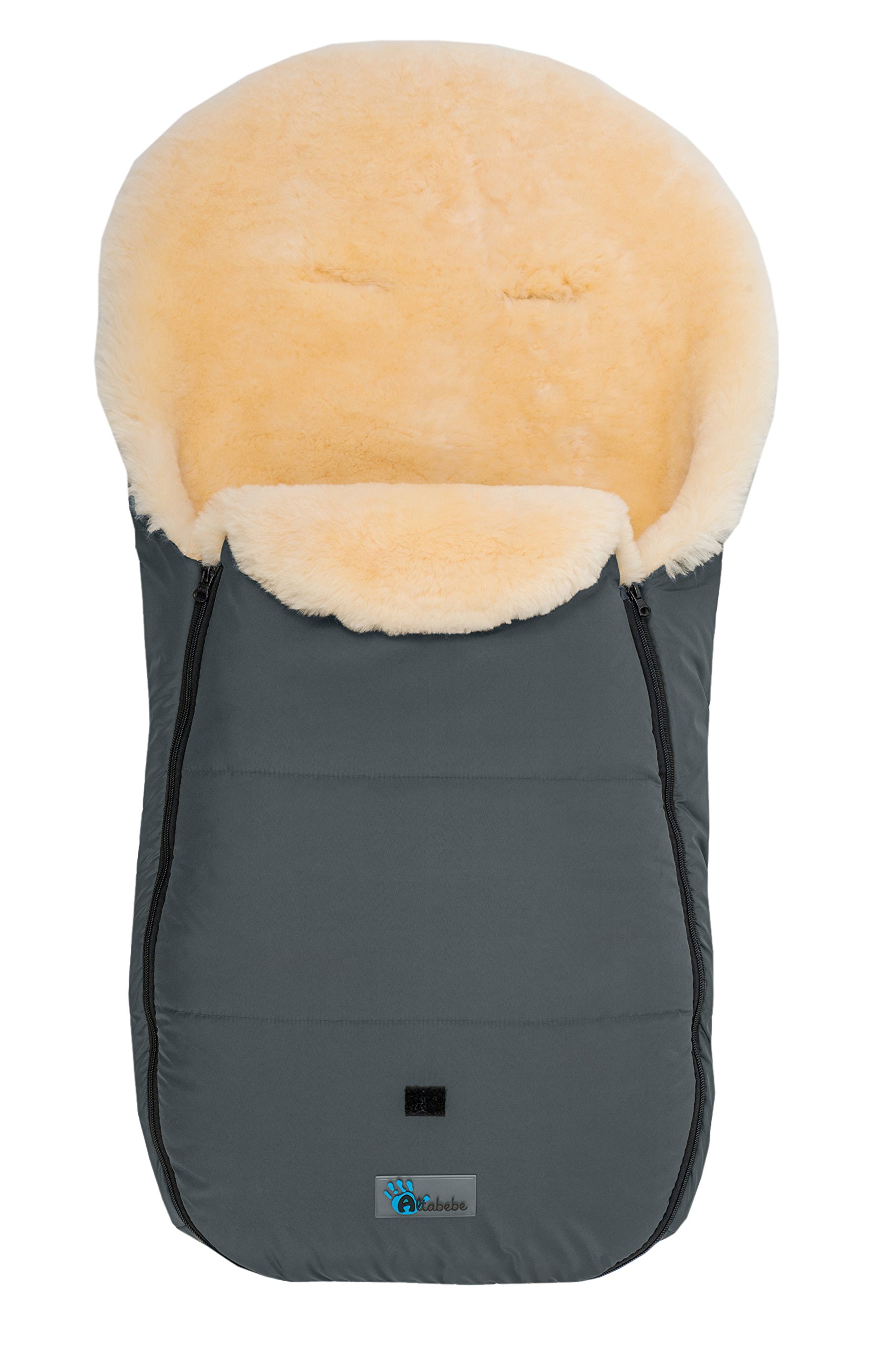 Filet De Rangement Universel Pour Poussette - Gris Avec Doublure Nylon - 40x32 Cm