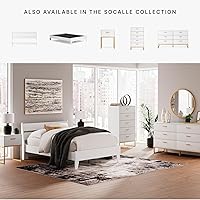 Vista 68 de Signature Design by Ashley Socalle - Cabecero completo, con listones abiertos, color beige natural