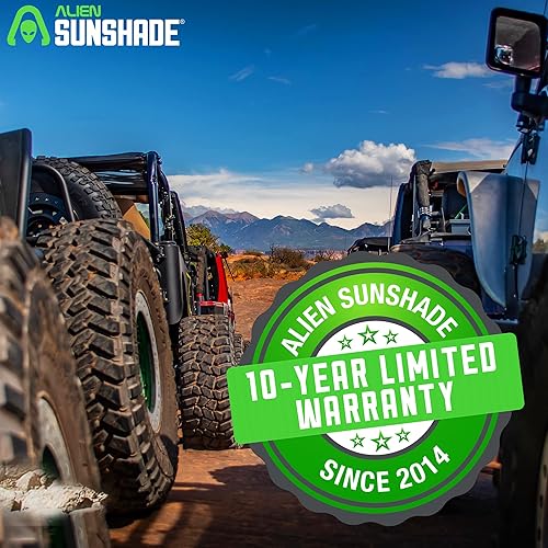 Vista 6 de Alien Sunshade - Parasol de malla delantero y trasero, bloquea los rayos ultravioleta, el viento y el ruido (negro)
