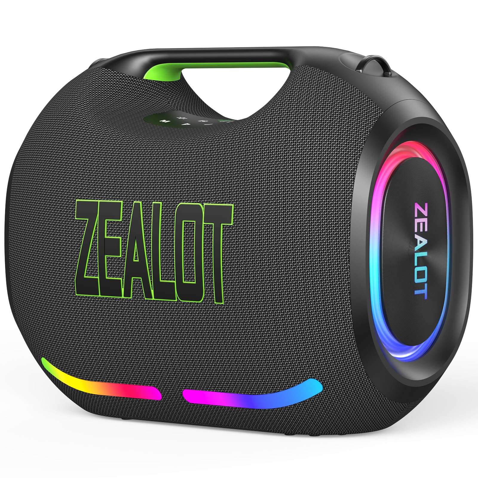 Zealot 250W Altavoz Portátil Bluetooth Inalámbrico Potente, 40H de Batería, Bluetooth 5.3 y Resistente al Agua IPX6, Emparejamiento Inalámbrico, Apoya USB/AUX/Tarjeta TF, Negro
