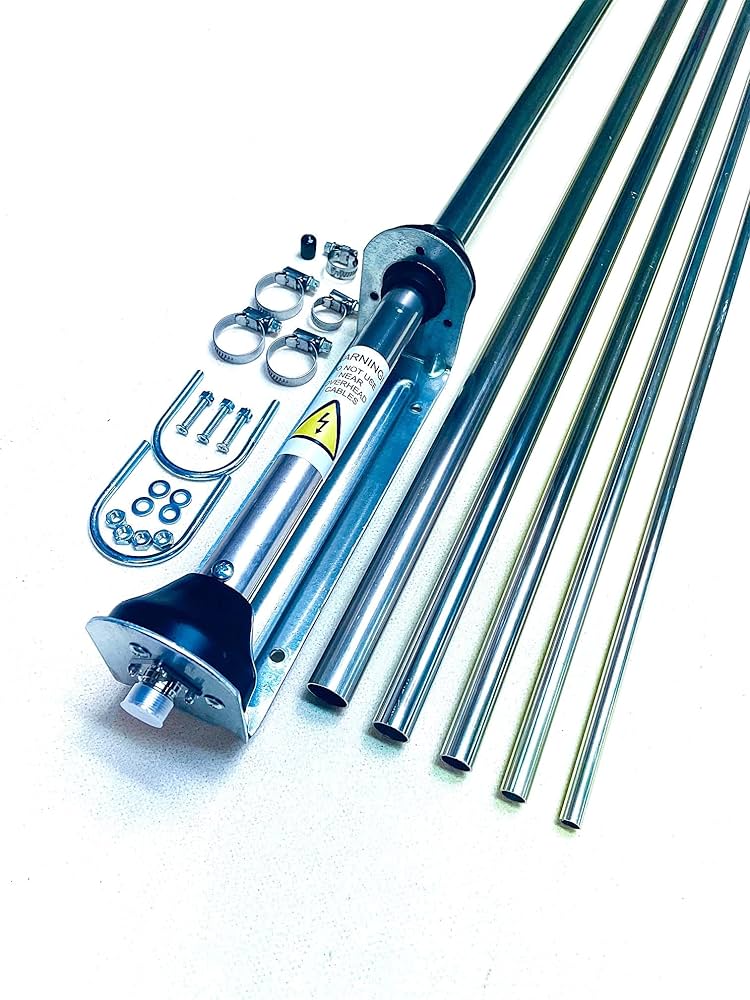 static co., ｜WAVE (silver) Sigma Venom 5/8 Wave Silver Rod CB Base Station Antenna 10