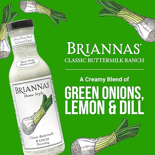 Miniatura 3 de BRIANNAS - Aderezo Ranch Clásico al Estilo Casero con Mantequilla - Aderezo Fino para Ensalada hecho con Ingredientes Premium - Aderezo Sin Gluten,