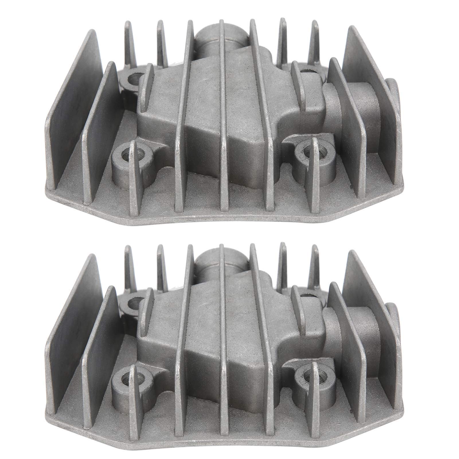 2 Uds Cabeza de cilindro 4/3/5P, Cabezal de Cilindro de Compresor de Aire Cubierta de Refrigeración de Aluminio 48mm x 72mm