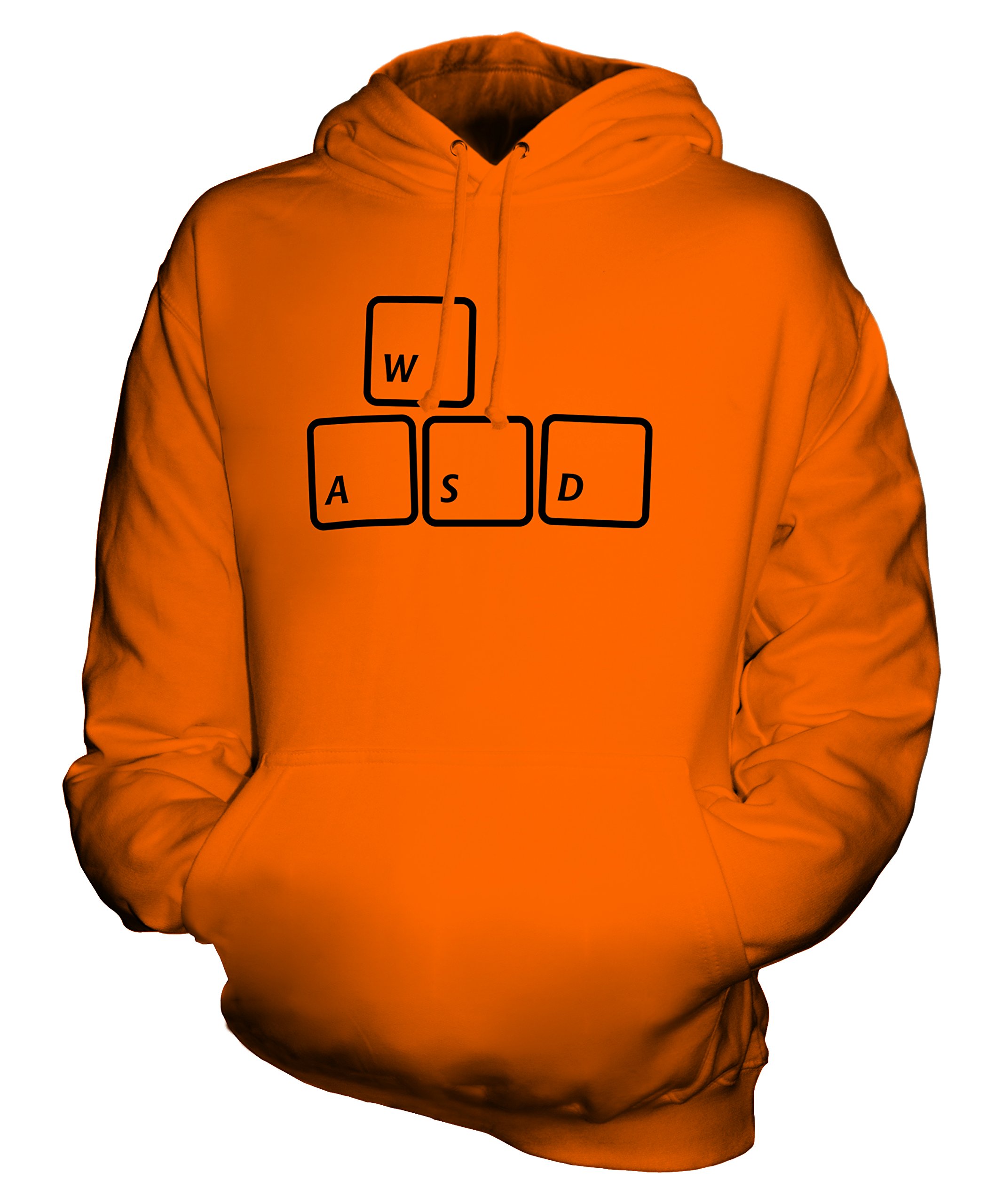Candymix Videogiochi Tastiera del Computer Wasd Unisex Uomo Donna Felpa con Cappuccio