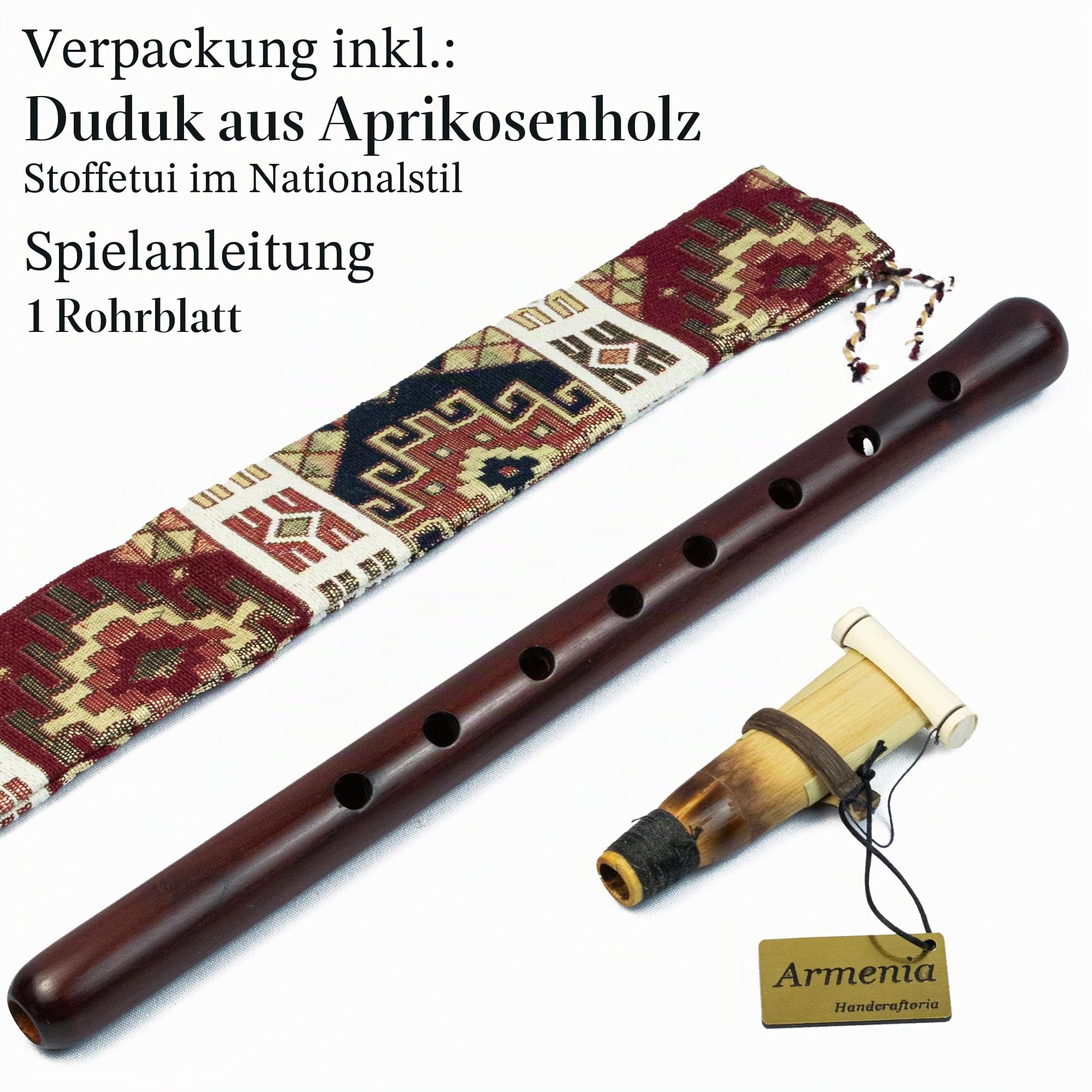 Armenian Duduk Souvenir Kleiner handgefertigter Oboe Balaban Holzblasinstrumente Geschenk für Musiker