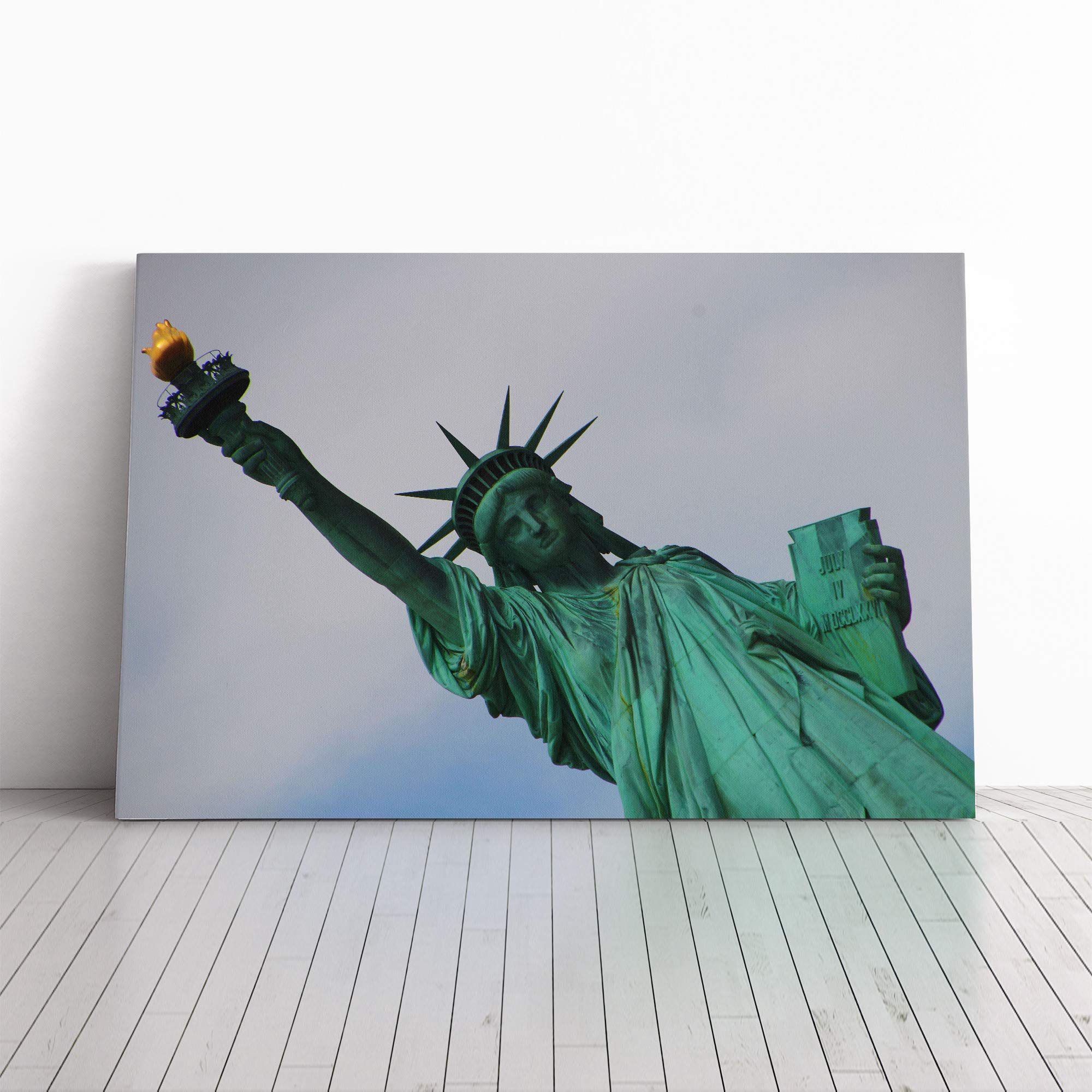 The Statue of Liberty New York Canvas Print | Gallery Wrapped 30mm Frame Wall Art | 30x20 inches | Ready to Hang | Modern Picture | Living Room Bedroom Lounge Office
