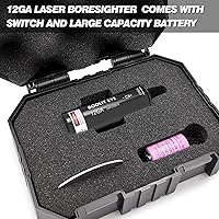 Vista 3 de Vista láser de 12GA rojo/verde láser boresighter viene con interruptor y batería de gran capacidad