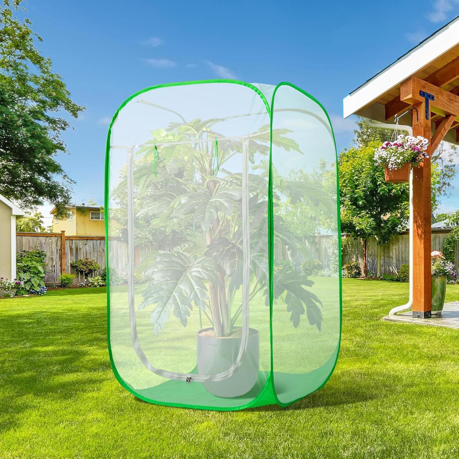 Copripiante Antigelo Tenda con Cerniera Design Pop | Coperture Invernali Pieghevoli Resistenti Alla Neve Per Patio, Serra, Giardinaggio All'Aperto, , Conigli e Scoiattoli
