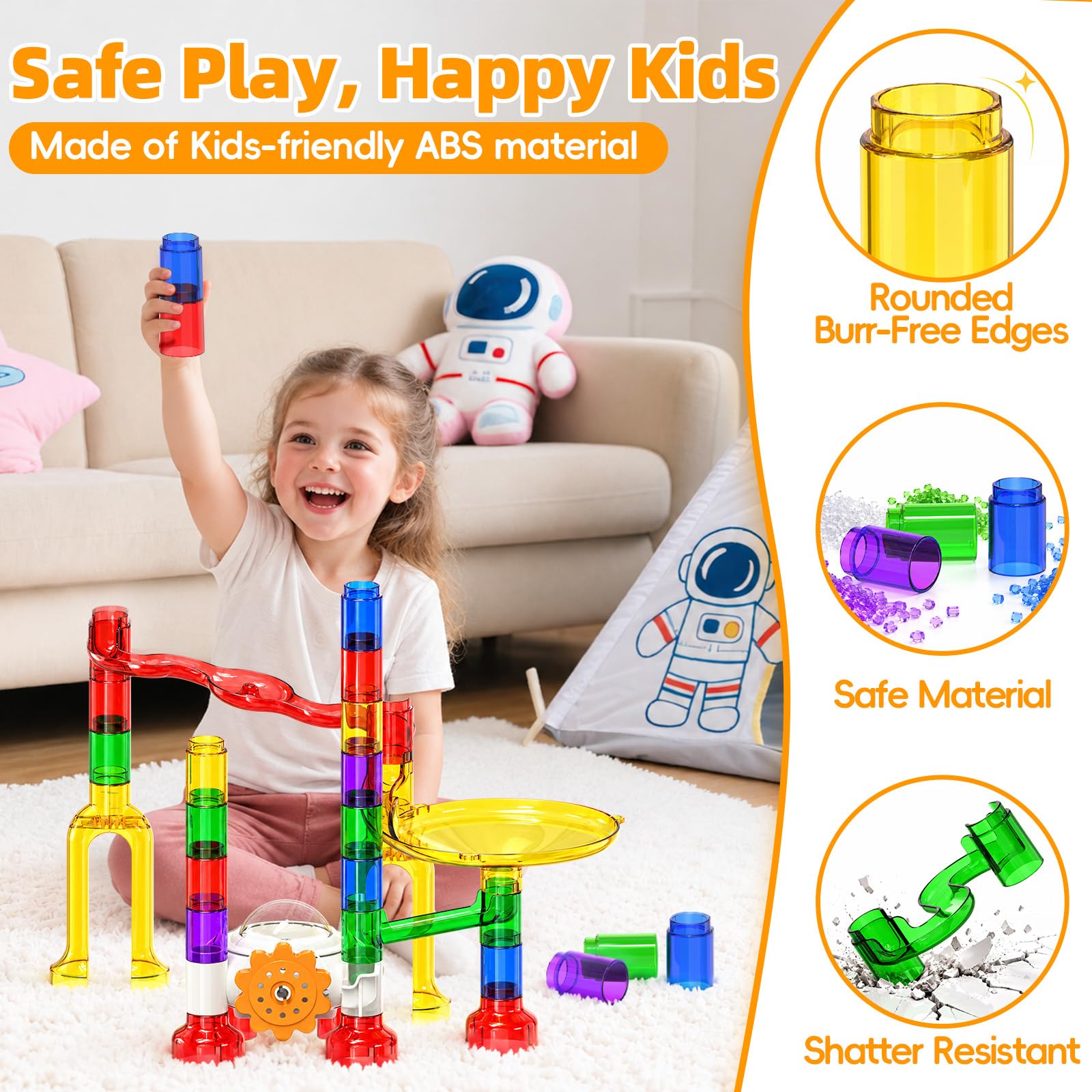 Marble Runs for Kids - 153 Pcs Maze Track -3