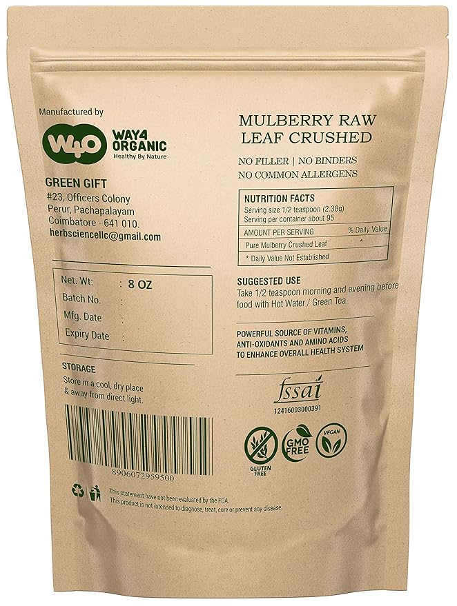 Té de Hojas de Mora 8 Onzas, Hebras Secas, Sin Cafeína miniatura 2